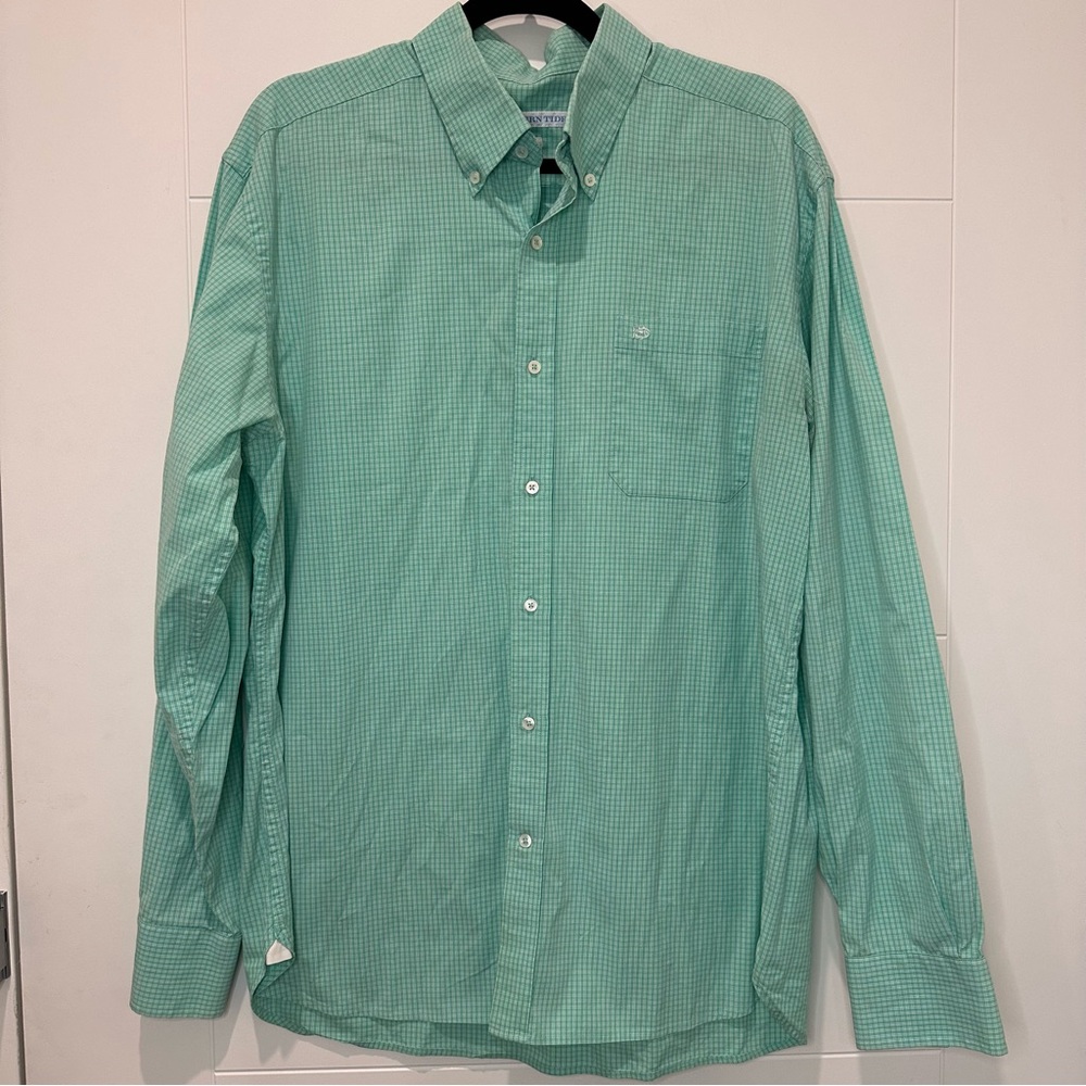 Southern Tide Green Casual Button Down Shirt 52L